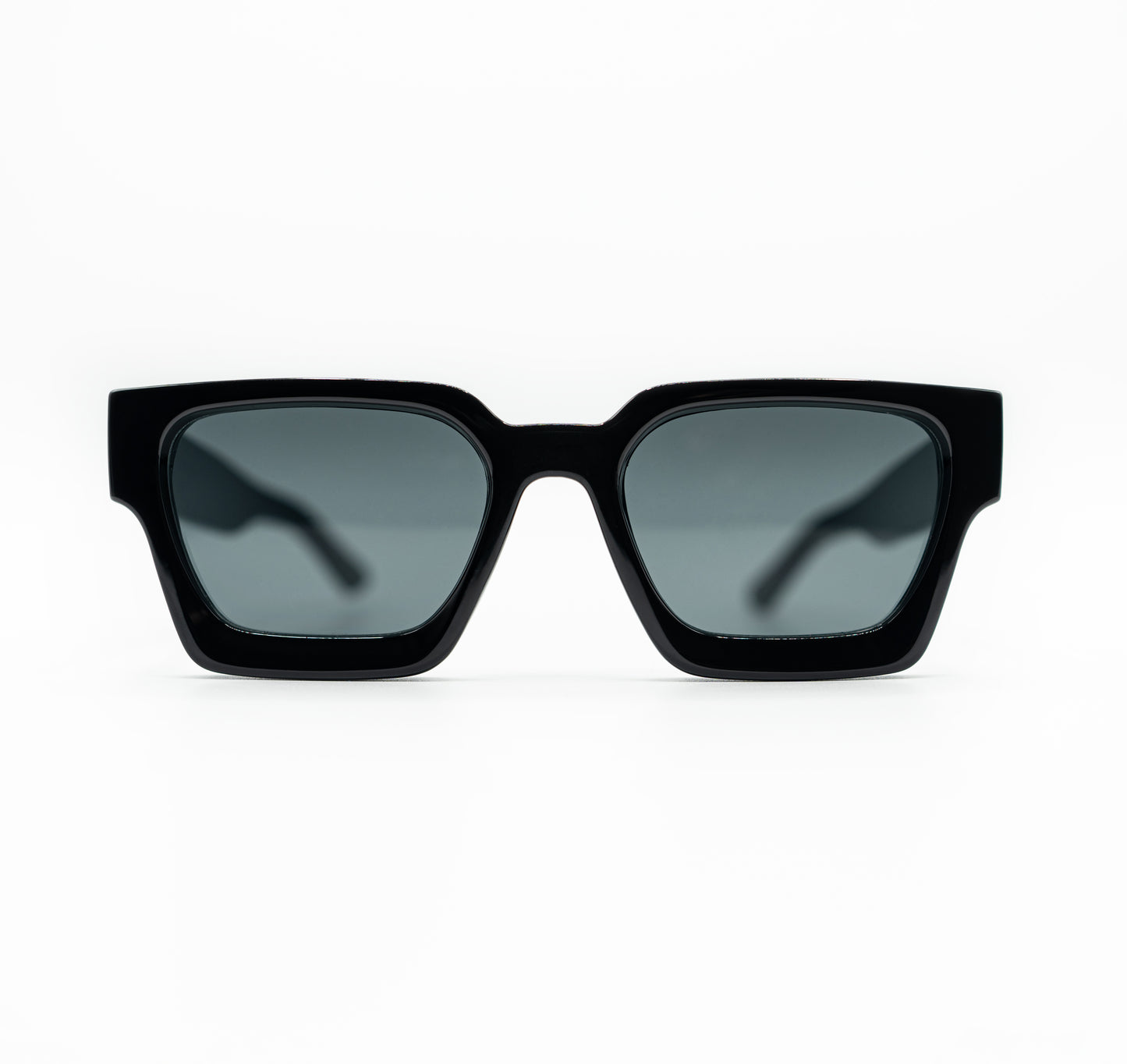 front image of volander sunglasses in black