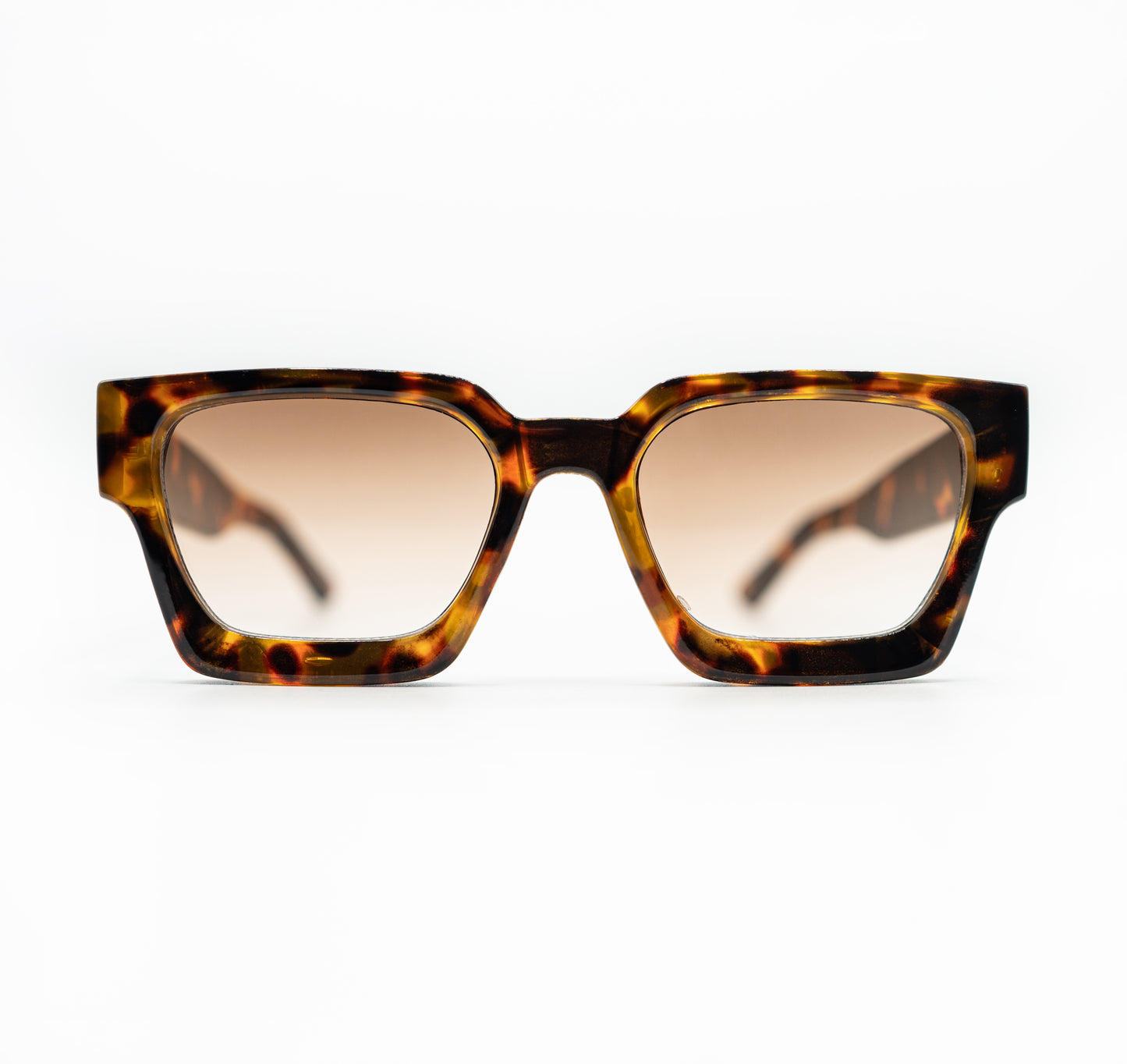 front image of volander sunglasses in brown